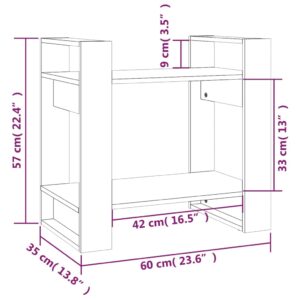 Produkt  Knižnica/deliaca stena 60x35x57 cm masívna borovica