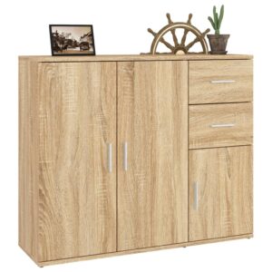 Fotka  Komoda dub sonoma 91x29,5x75 cm spracované drevo