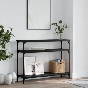 Konzolový stolík čierny 100x29x75 cm kompozitné drevo