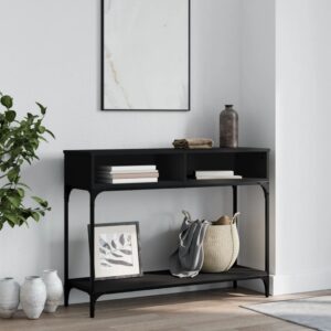 Konzolový stolík čierny 100x30,5x75 cm kompozitné drevo