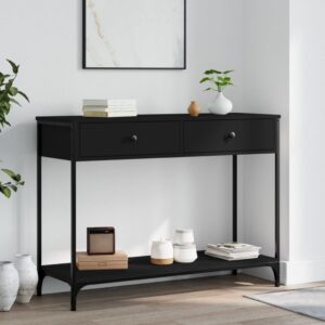 Konzolový stolík čierny 100x34,5x75 cm kompozitné drevo