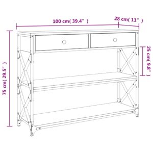 Predaj  Konzolový stolík dub sonoma 100x28x75 cm kompozitné drevo