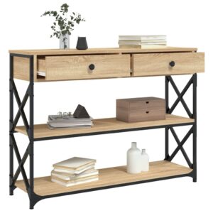 Konzolový stolík dub sonoma 100x28x75 cm kompozitné drevo Obrázok