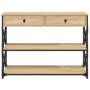 Konzolový stolík dub sonoma 100x28x75 cm kompozitné drevo - eshop