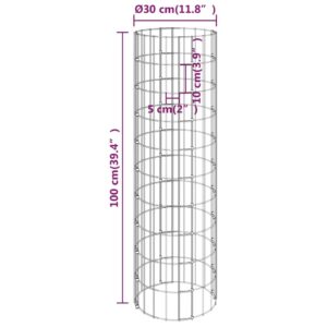 Kruhové gabiónové vyvýšené záhony 4 ks Ø30x50/100/150/200 cm - eshop