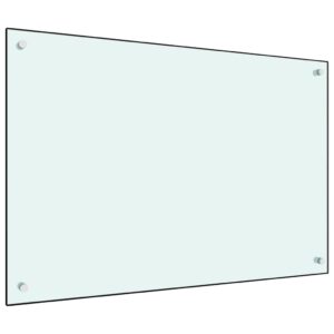 Kuchynská zástena, biela 90x60 cm, tvrdené sklo