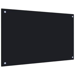 Kuchynská zástena, čierna 80x50 cm, tvrdené sklo