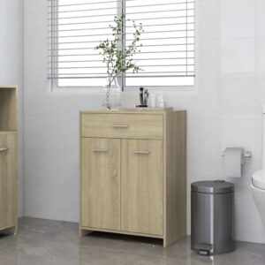 Kúpeľňová skrinka, dub sonoma 60x33x80 cm, kompozitné drevo