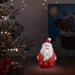 LED vianočná akrylová figúrka Santu exteriér aj interiér 28 cm