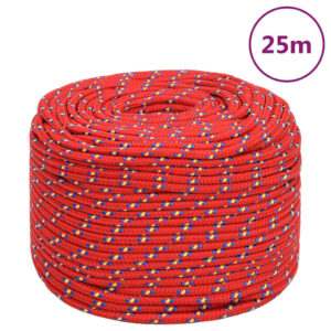 Lodné lano červené 6 mm 25 m polypropylén