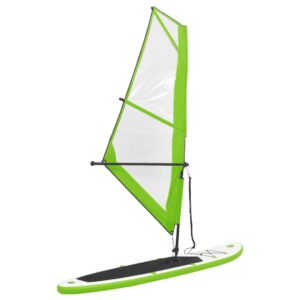 Nafukovací Stand up paddleboard s plachtou, zeleno biely Produkt