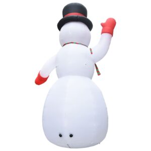Nafukovací vianočný snehuliak s LED, IP44, 600 cm, XXL Obrázok