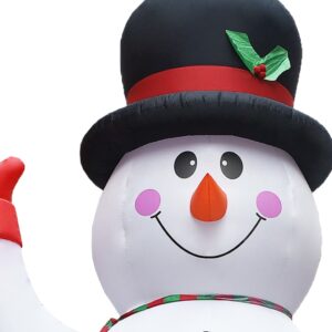 Nafukovací vianočný snehuliak s LED, IP44, 600 cm, XXL - eshop