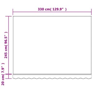 Náhradná látka na markízu rôznofarebná pruhovaná 3,5x2,5 m - predaj