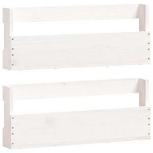 Nástenné stojany na topánky 2 ks biele 59x9x23 cm borovica Produkt