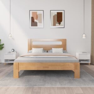 Nočné stolíky 2 ks lesklé biele 50x46x50 cm spracované drevo