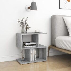 Nočný stolík, betónovo sivý 50x30x51,5 cm, kompozitné drevo