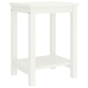 Nočný stolík biely 35x30x47 cm borovicový masív
