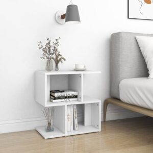 Nočný stolík, biely 50x30x51,5 cm, kompozitné drevo
