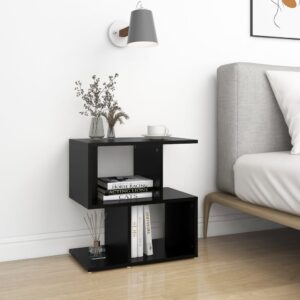 Nočný stolík, čierny 50x30x51,5 cm, kompozitné drevo