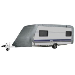 Ochranná plachta na karavan, sivá, veľkosť M