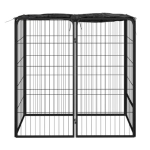Ohrádka pre psov 6 panelov čierna 50x100 cm práškovaná oceľ Produkt