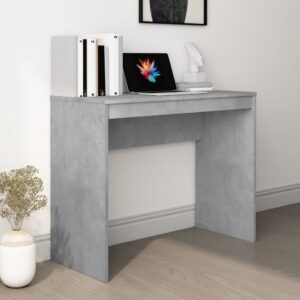 Písací stôl, betónovo sivý 90x40x72 cm, kompozitné drevo