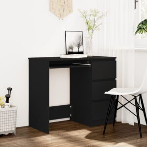 Písací stôl, čierny 90x45x76 cm, drevotrieska
