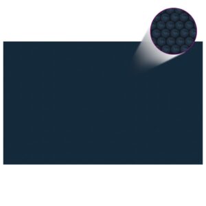 Plávajúca solárna bazénová fólia z PE 260x160 cm čierna a modrá