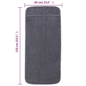 Produkt  Plážové uteráky 2 ks antracitové 60x135 cm látka 400 GSM