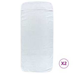 Plážové uteráky 2 ks biele 60x135 cm látka 400 GSM Foto