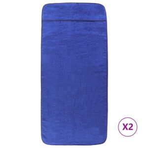 Plážové uteráky 2 ks kráľovské modré 60x135 cm látka 400 GSM Foto