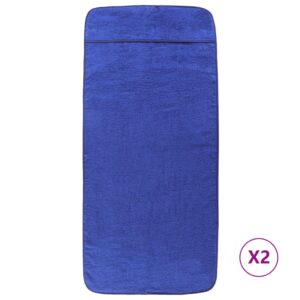 Plážové uteráky 2 ks kráľovské modré 75x200 cm látka 400 GSM Foto