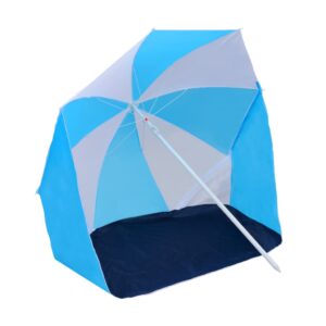 Plážový slnečník modro-biely 180 cm látkový Produkt