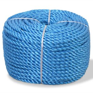Pletené lano polypropylénové 8 mm 500 m modré