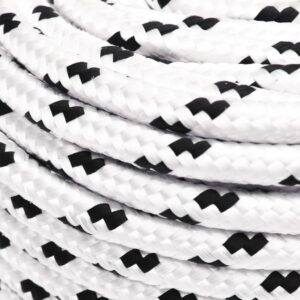 Pletené lodné lano biele 6 mm x 25 m polyester Foto