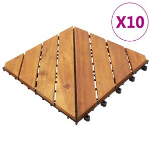 Podlahové dlaždice 10 ks 30x30 cm, akáciový masív