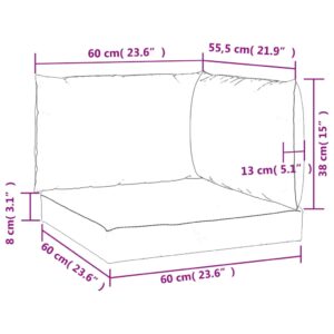 Obrázok  Podložky na paletový nábytok 3 ks, krémové, oxfordská látka