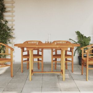 Predlžovací záhradný stôl 110-160x80x75 cm masívny teak