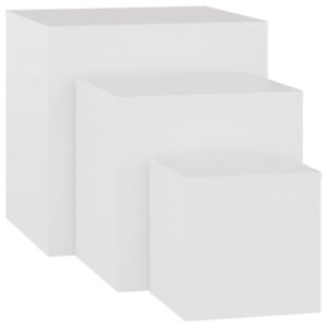 Príručné stolíky 3 ks biele drevotrieska Produkt