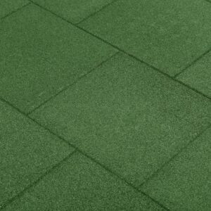 Protipádové dlaždice 6 ks zelené 50x50x3 cm gumené