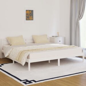 Rám postele masívna borovica 200x200 cm biely