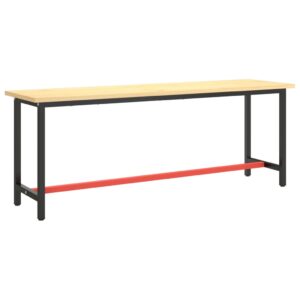 Rám pracovného stola matný čierny a červený 210x50x79 cm kovový Produkt