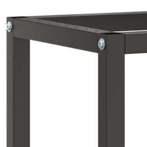 Rám pracovného stola matný čierny a červený 210x50x79 cm kovový - eshop