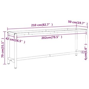 Produkt  Rám pracovného stola matný čierny a červený 210x50x79 cm kovový