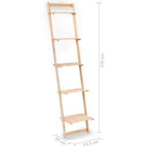 Rebríková nástenná polička cédrové drevo 41,5x30x176 cm - eshop