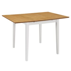 Rozkladací jedálenský stôl drevotrieska biely (80-120)x80x74 cm