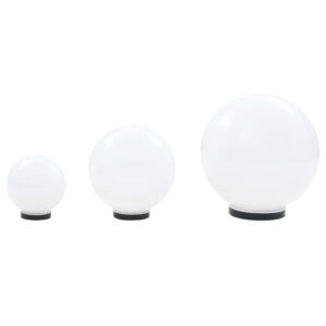 Sada LED lámp v tvare gule 3 ks 20/30/40 cm PMMA Obrázok