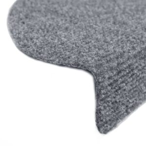 Samolepiace nášľapy na schody, 15 ks, kobercové, 65x21x4cm, bledosivé - eshop