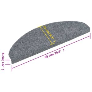 Produkt  Samolepiace nášľapy na schody, 15 ks, kobercové, 65x21x4cm, bledosivé